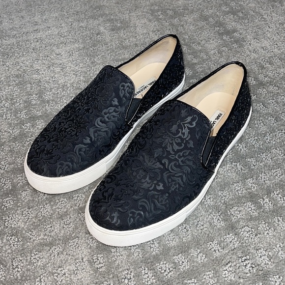 Karl Lagerfeld Paris Embroidered Slip-On Sneakers - Picture 2 of 8